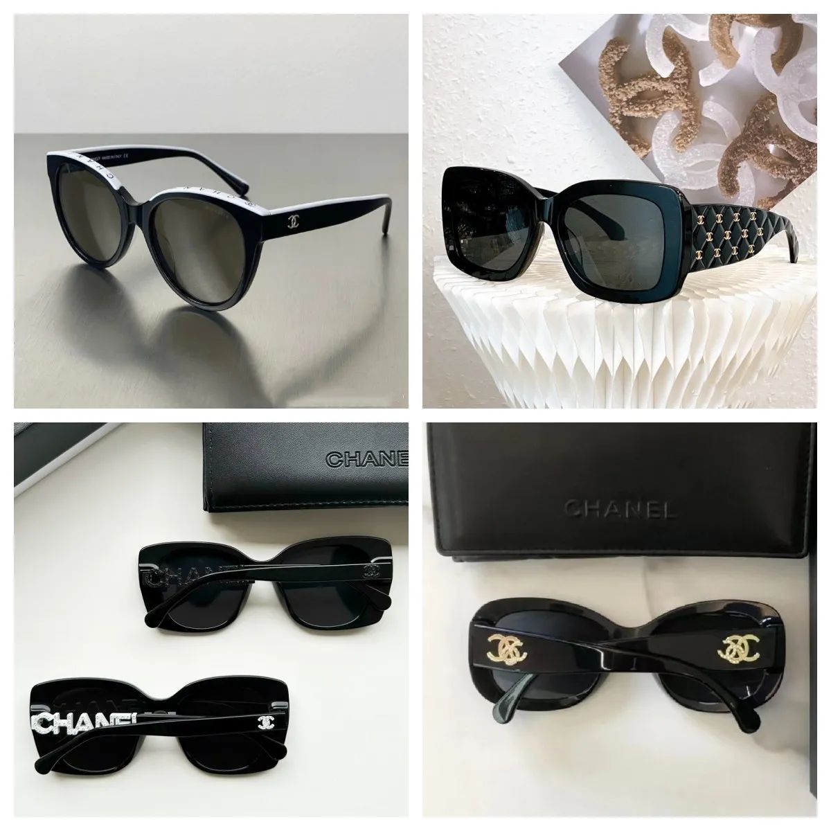 Dupe Chanel Sunglasses Fashion Designer Diamond Sun Glasses For Women With Gift Box And Sunglasse... | DHGate