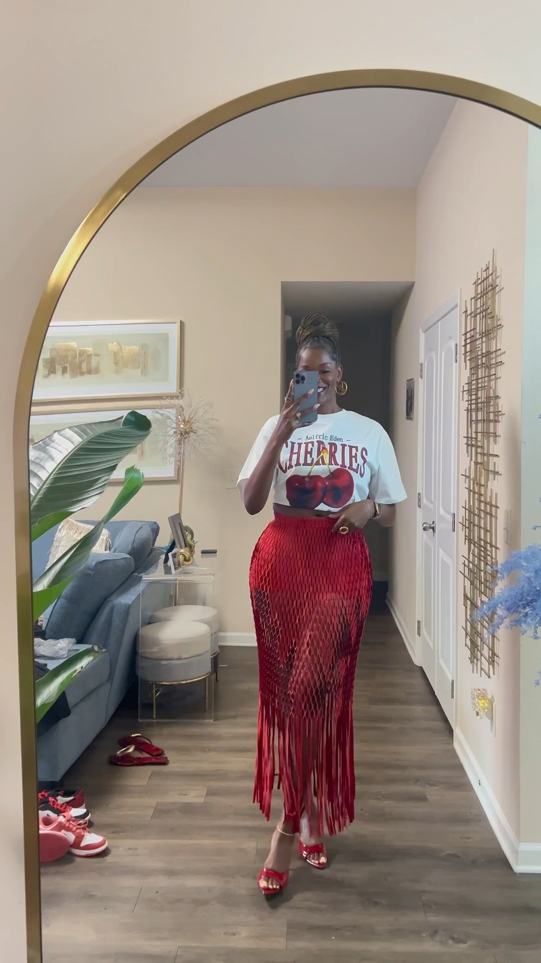 The skirt is from Kai Collective. But I tagged some items like it to recreate this outfit. 
Skirt Size XL
TOP M
Shoe 10 

#LTKMidsize #LTKFindsUnder100 #LTKStyleTip