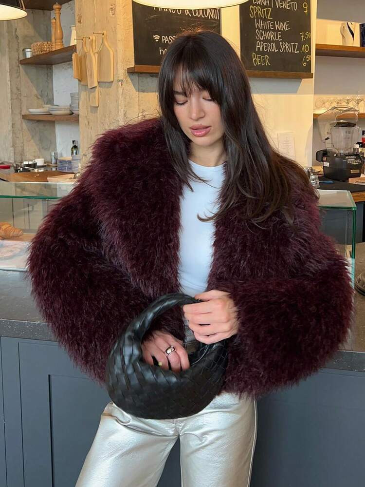 Cropped fur | SHEIN