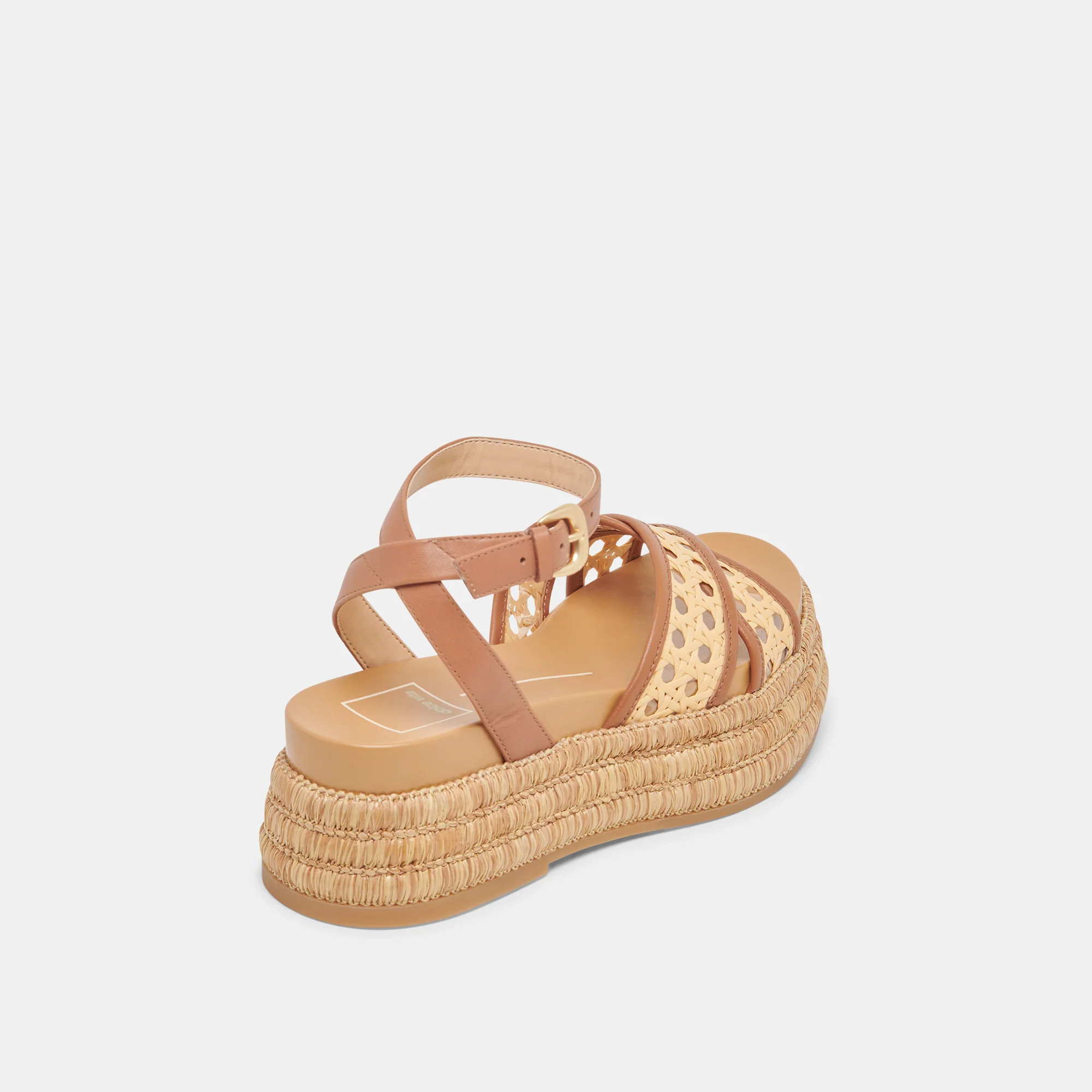 WRILEY SANDALS SADDLE WOVEN RAFFIA | DolceVita.com