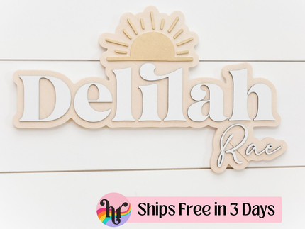 Nursery Name Sign Sun Name Sign Nursery Name Sign Sun - Etsy