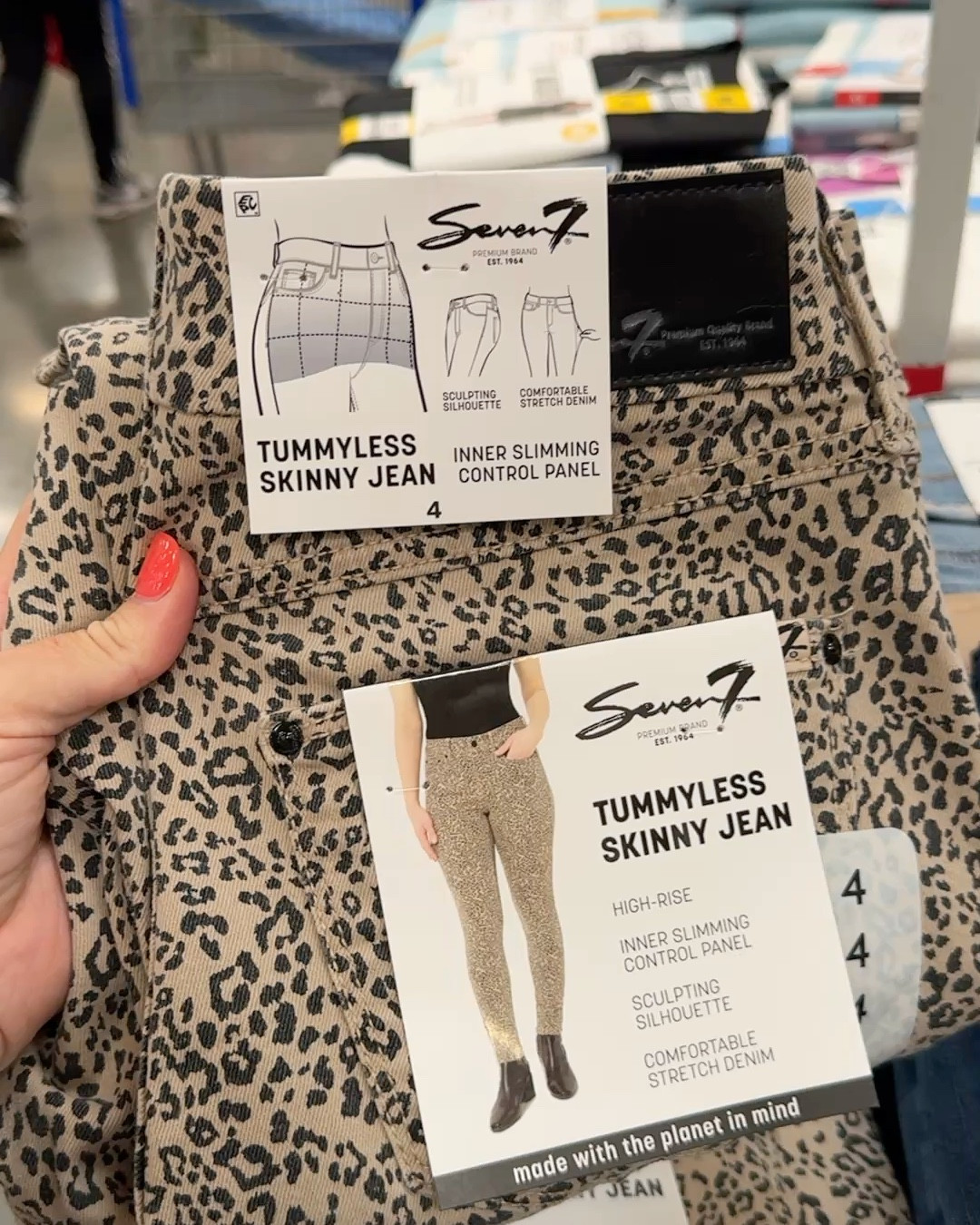 I love a leopard Jean, they’re so fun and surprisingly versatile. I spotted these fun jeans by Seven7 at Sam’s yesterday for $17.87. They come in sizes 4-24W. Get them now at Sam’s Club!