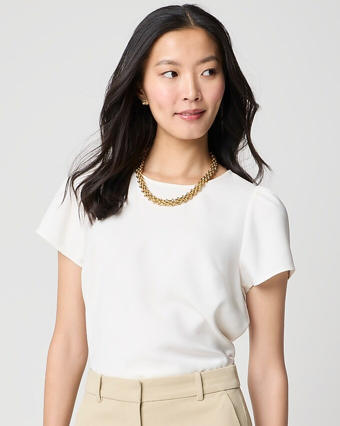 Short-sleeve crepe top | J.Crew Factory