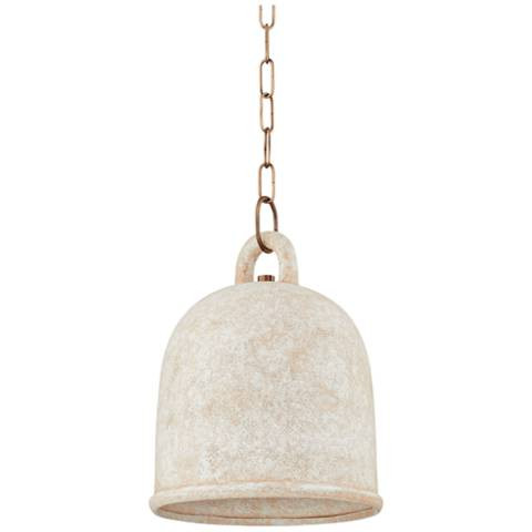 Relic 12 1/4"W Patina Brass and White Ceramic Pendant Light - #044Y8 | Lamps Plus | Lamps Plus