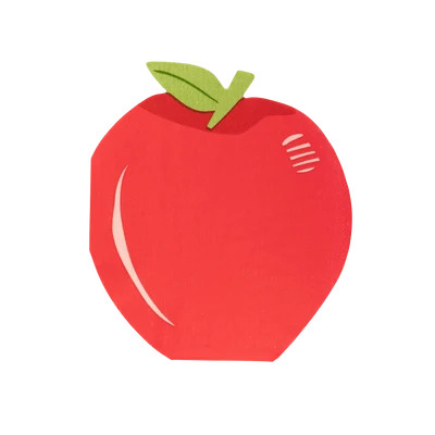 Apple Shaped Paper Napkin | My Mind's Eye
