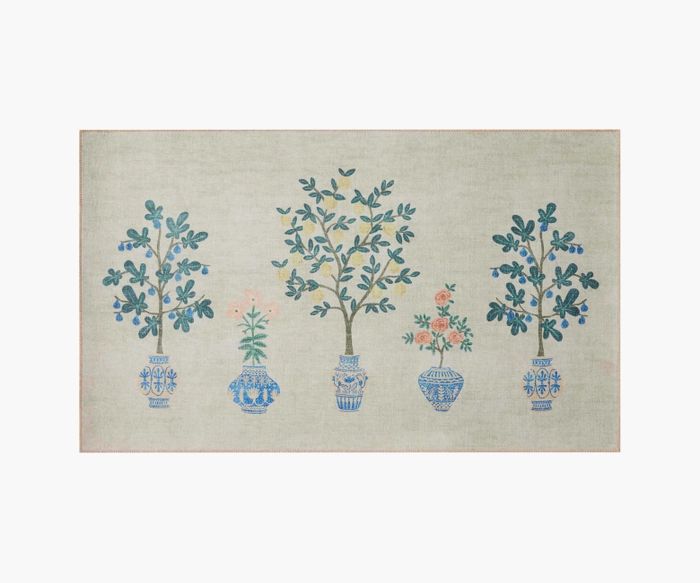 Atelier Topiary Ivory Non-Slip Rug | Rifle Paper Co.