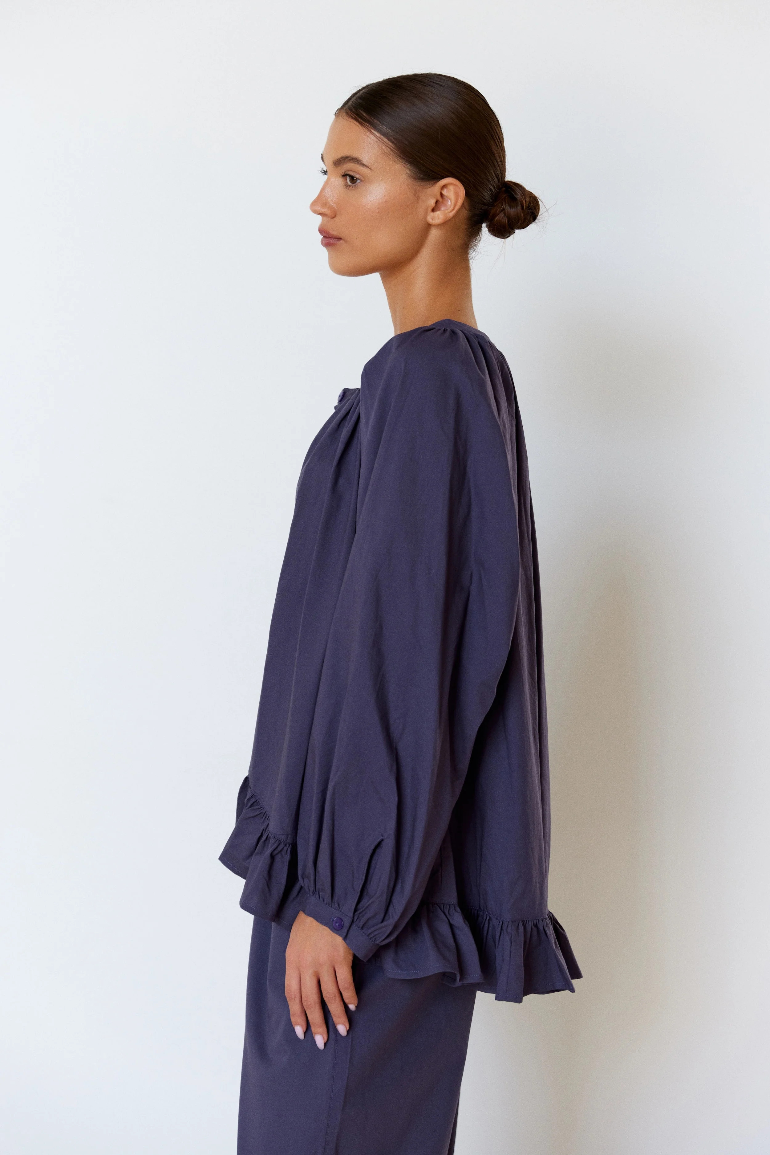 Sophie Sleep Set - Long - Cotton Modal - Midnight | Piyama US