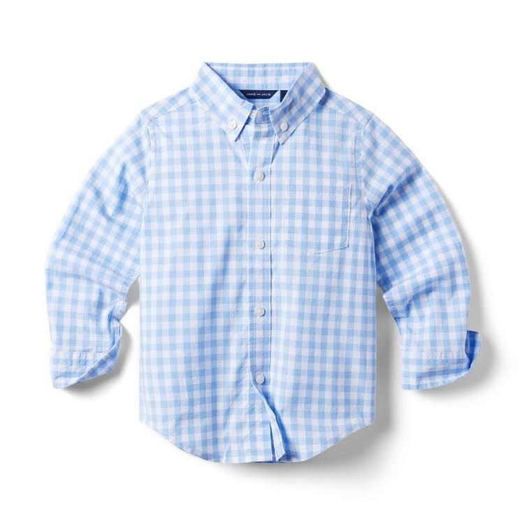 Gingham Poplin Shirt | Janie and Jack