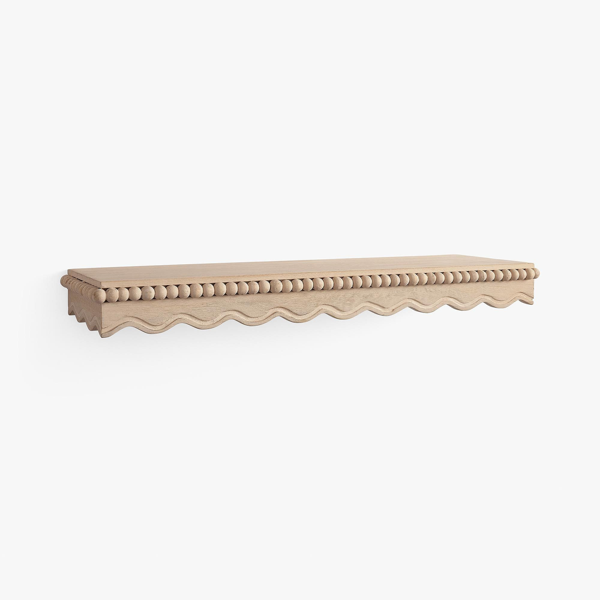 Marlowe Scallop Wood Beaded Shelf (24"-36") | Pottery Barn Teen
