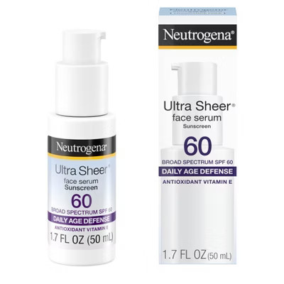 Neutrogena Ultra Sheer Moisturizing Face Sunscreen Serum - SPF 60+ - 1.7 fl oz | Target
