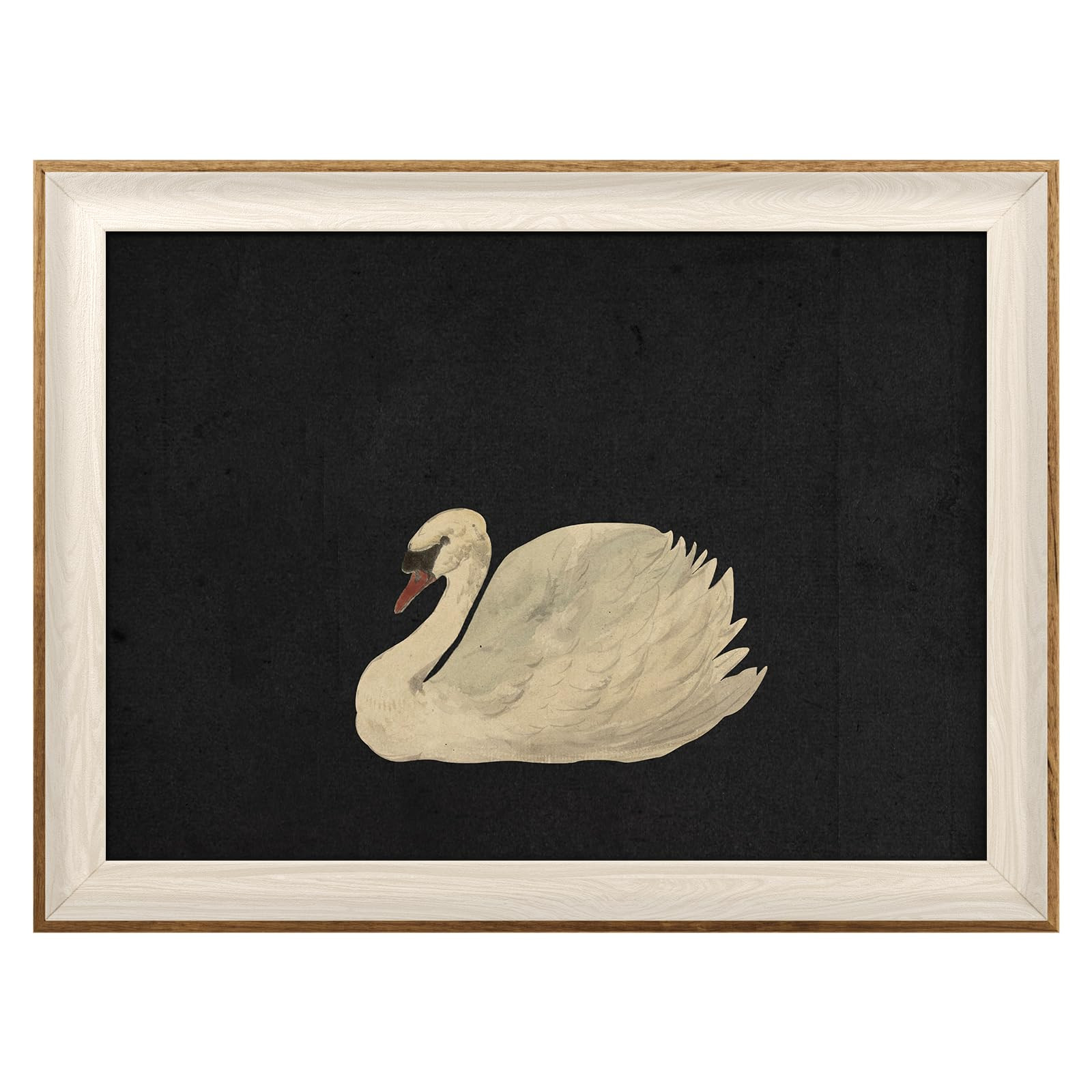 VIYYIEA Framed Wall Art for Living Room, Swan Art Canvas Prints, Vintage Home Decor, Animals Pain... | Amazon (US)