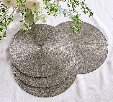 Beaded Cotton Round Placemats | Pottery Barn (US)
