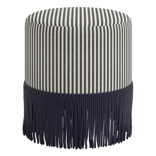 Ann Fringe Ottoman, Jane Stripe | One Kings Lane