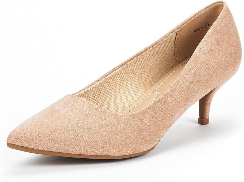 DREAM PAIRS Women's Pumps Kitten Heel Pointed Toe Shoes for Women Comfortable Office Work Dress S... | Amazon (US)