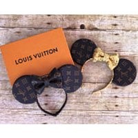 Louis Vuitton LV Leather Inspired Gold Rose Gold Glitter Mickey Minnie Mouse Ears Headband Hat Bow Sequin | Etsy (US)