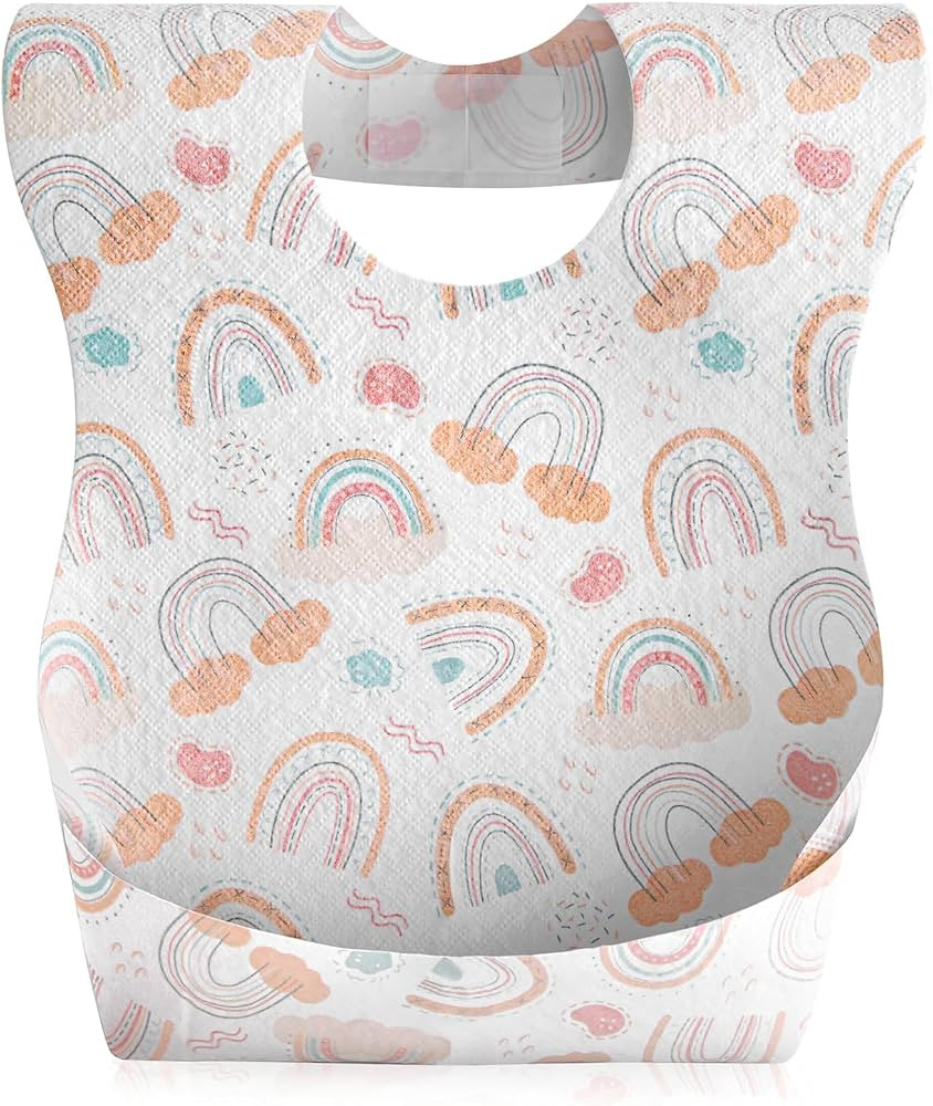 Disposable Baby Bibs 30 Packs and Disposable Placemats 40 Packs Bundle | Amazon (US)