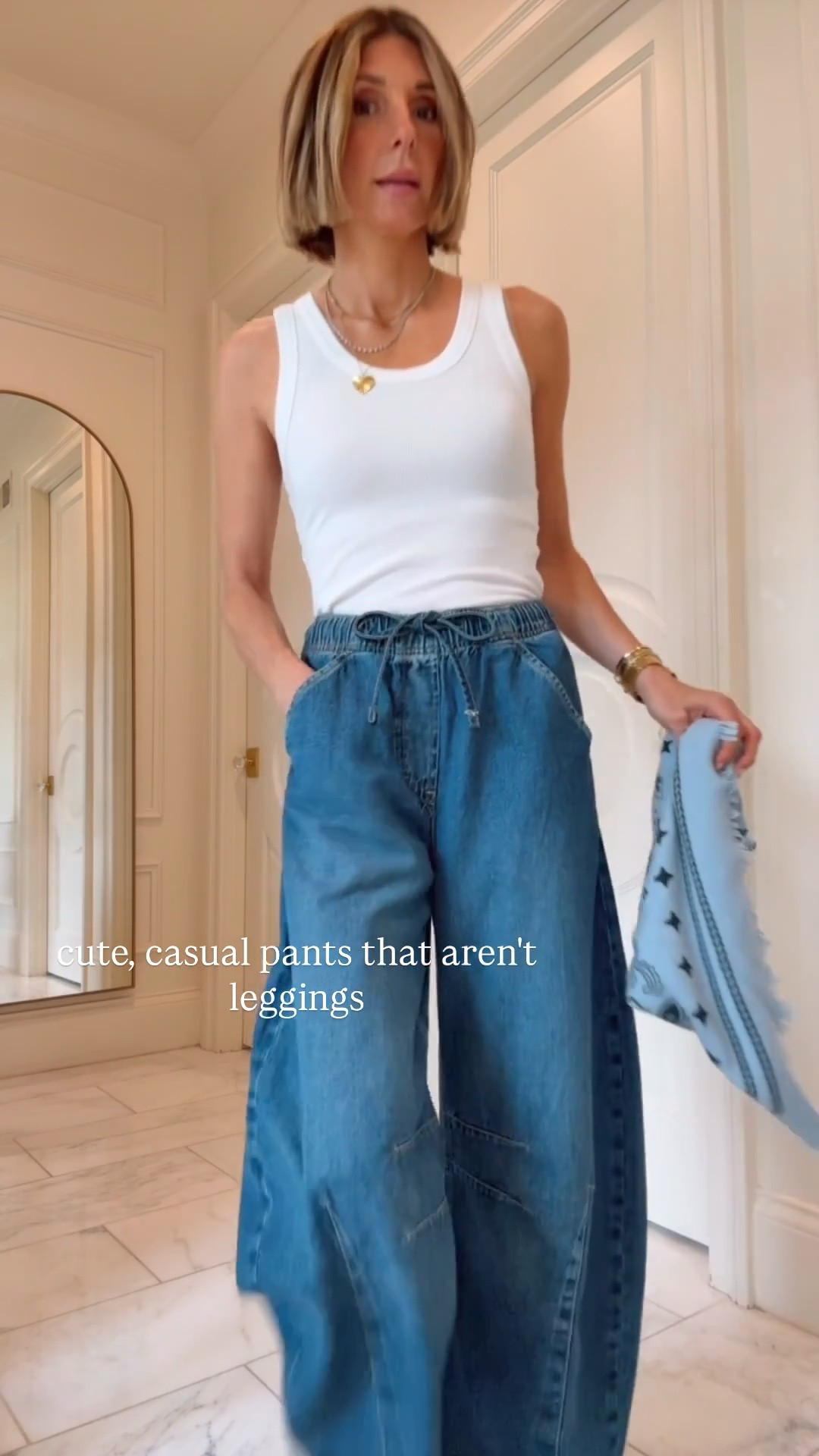 Casual summer outfit. 

Jeans fit true to size and I'm wearing an XS.

#LTKsummer #LTKjeans