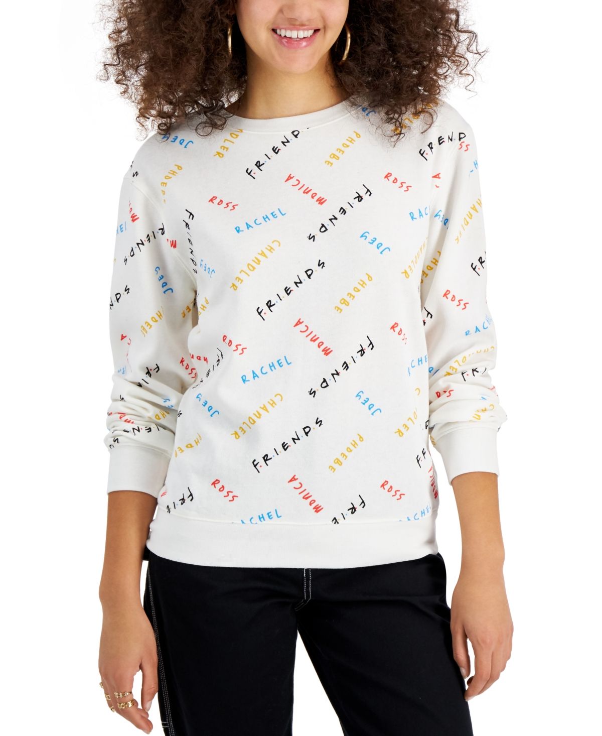 Love Tribe Juniors' Friends Graphic-Print Sweatshirt | Macys (US)