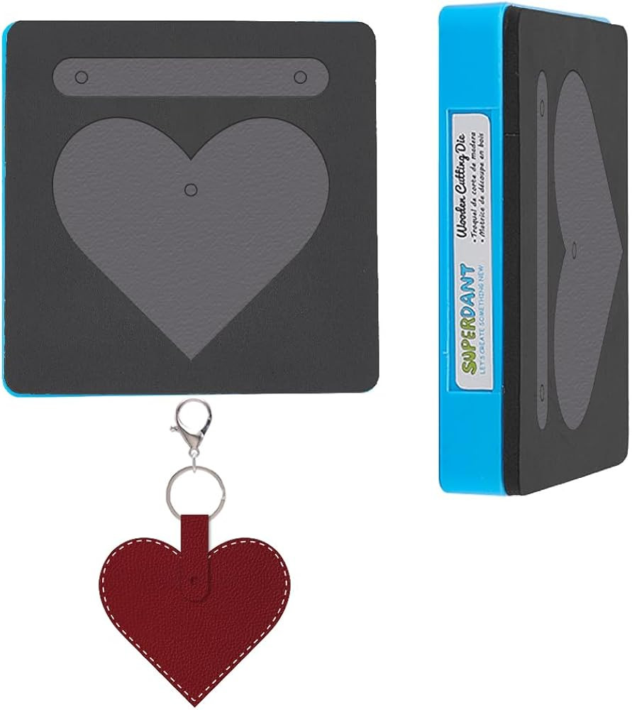 SUPERDANT Leather Heart Keychain Cutting Dies Bag Charm Keychains Organizer Key Chain Wooden Die ... | Amazon (US)