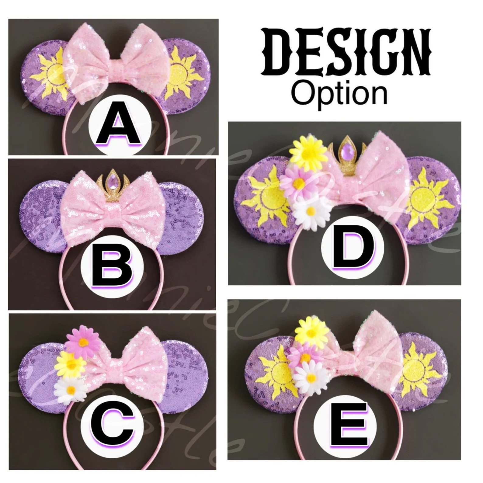 Rapunz Ears, Mickey Ears, Tangle Minnie Ears, Princess Ears, Minnie Ears, Mouse Ears headband, Mi... | Etsy (US)