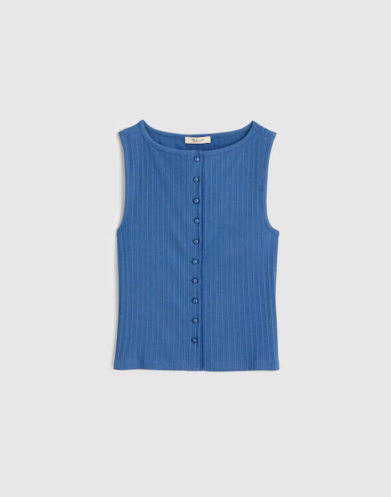 Ribbed Crewneck Shell Top | Madewell