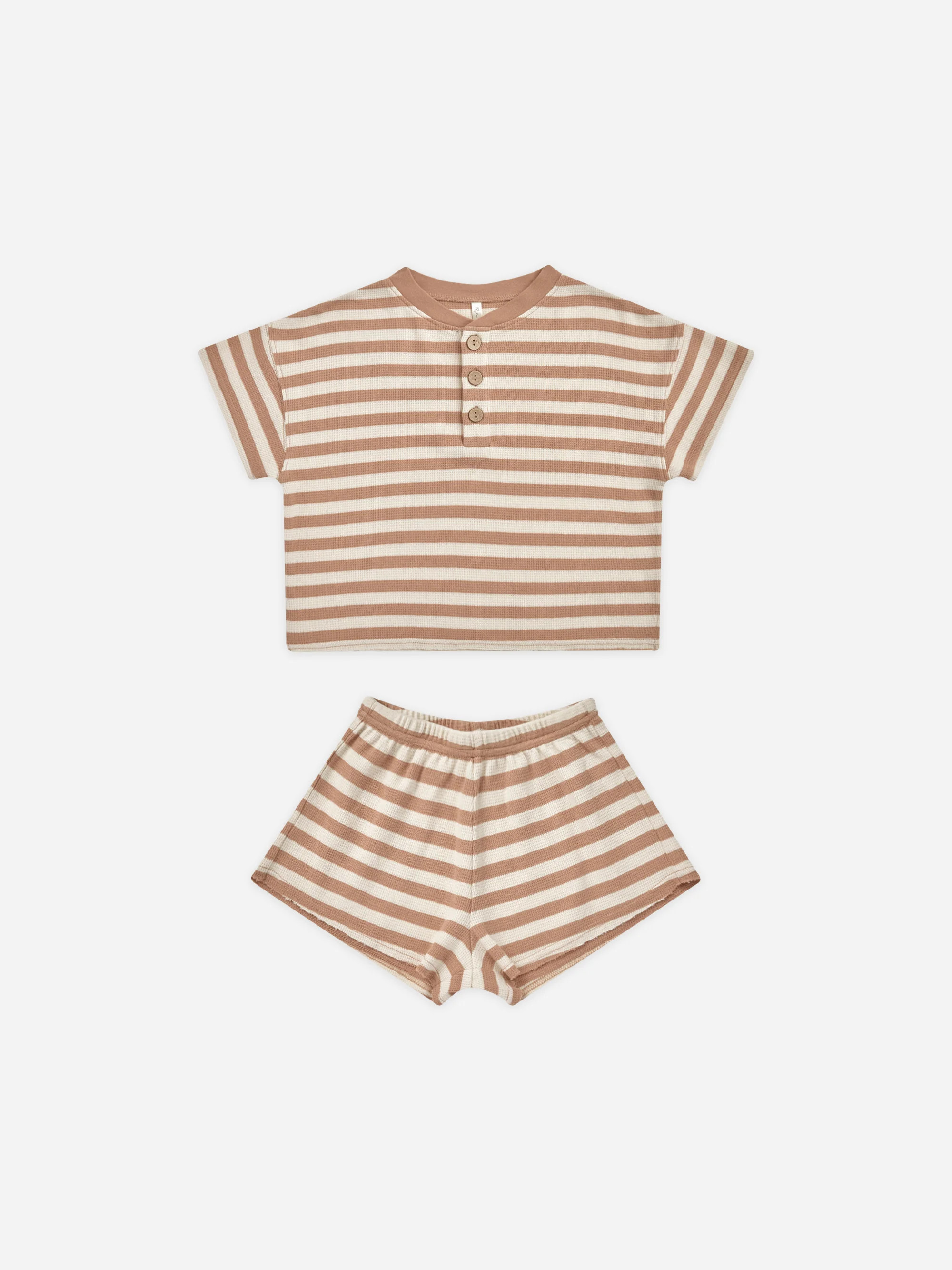 Summer Waffle Set || Clay Stripe | Rylee + Cru