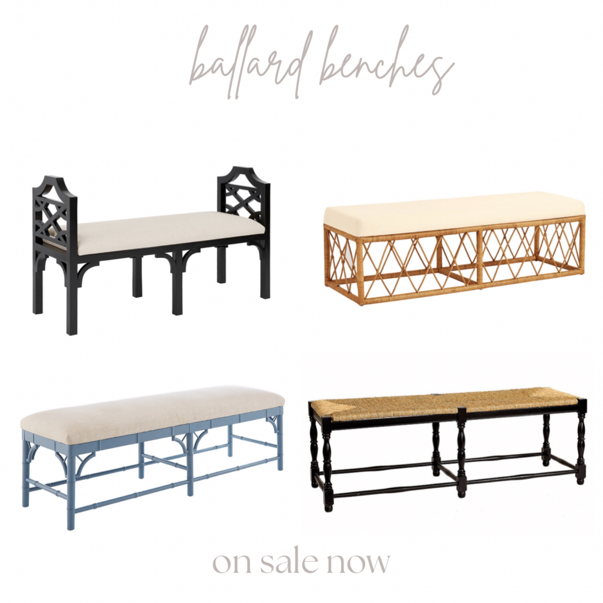 ballard designs benches 🚨 on sale now 🚨 


living room, home decor, sale, furniture, discount, budget friendly, bedroom, entryway, dorchester bench, dayna, suzanne kasler 

#LTKsalealert #LTKhome