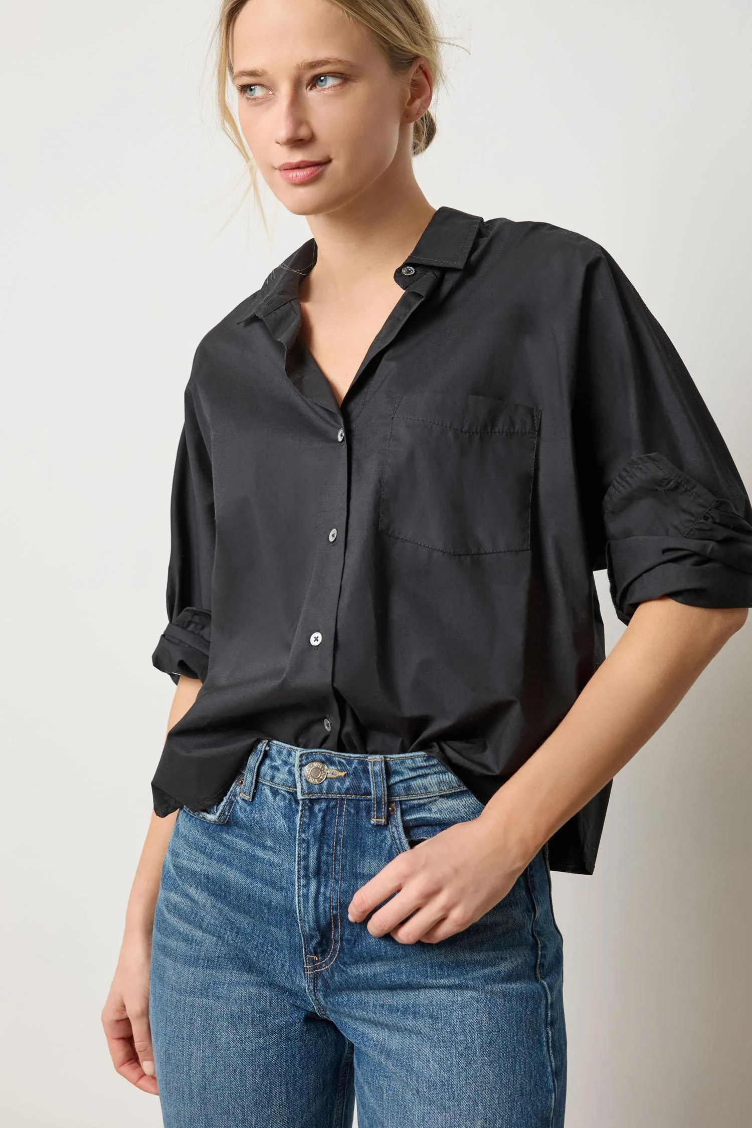 Dolman Sleeve Button Down Shirt | Lilla P