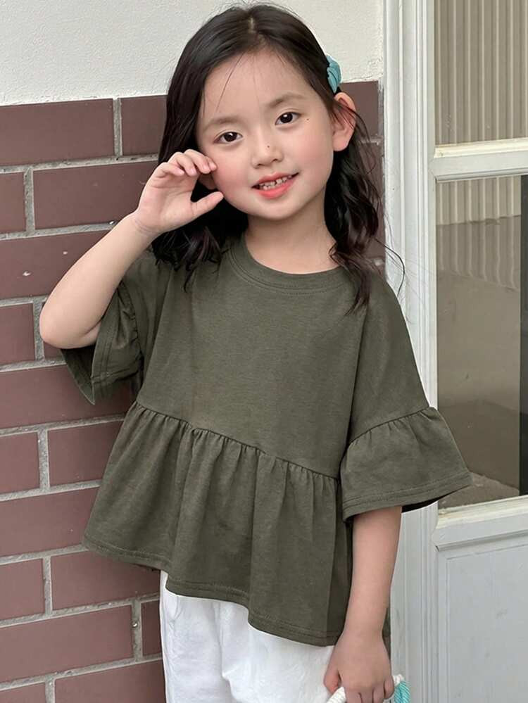 Short Sleeve Shirt Toddler Girl | SHEIN
