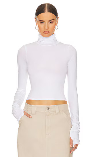 Unfavorite  Long Sleeve Turtleneck in 2nd Skin Jersey in White

              
    
        
    ... | Revolve Clothing (Global)
