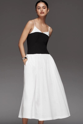 By Anthropologie Twofer Peekaboo Midi Dress | Anthropologie (US)