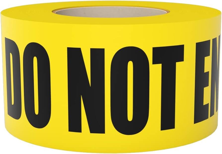 Yellow Caution Do Not Enter Barricade Tape 3 inch X 1000 feet • Bright Yellow with a Bold Black... | Amazon (US)