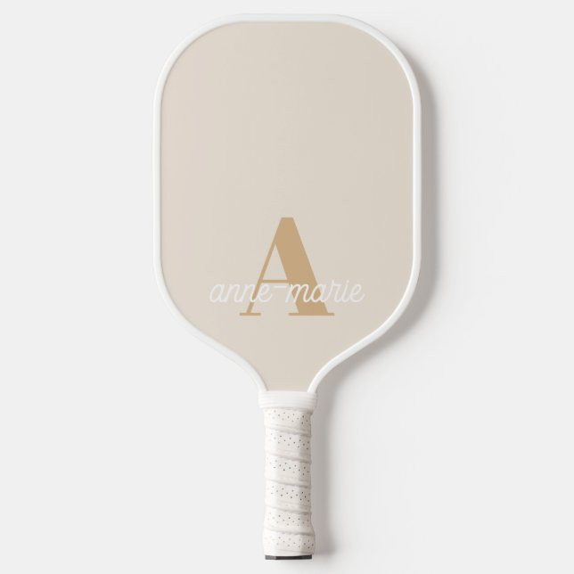 Modern Feminine Pastel Monogram Script Custom Name Pickleball Paddle | Zazzle