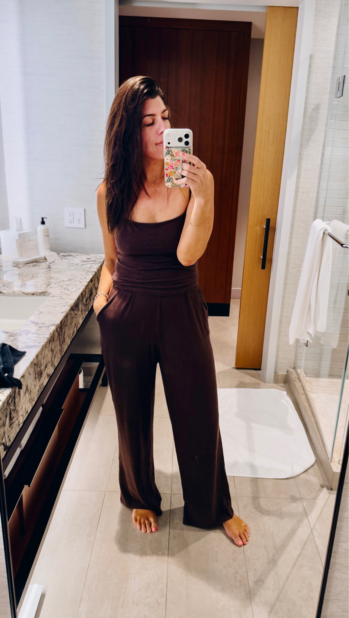In a medium tank and medium tall
Lounge pant

#LTKOver40 #LTKMidsize #LTKSaleAlert