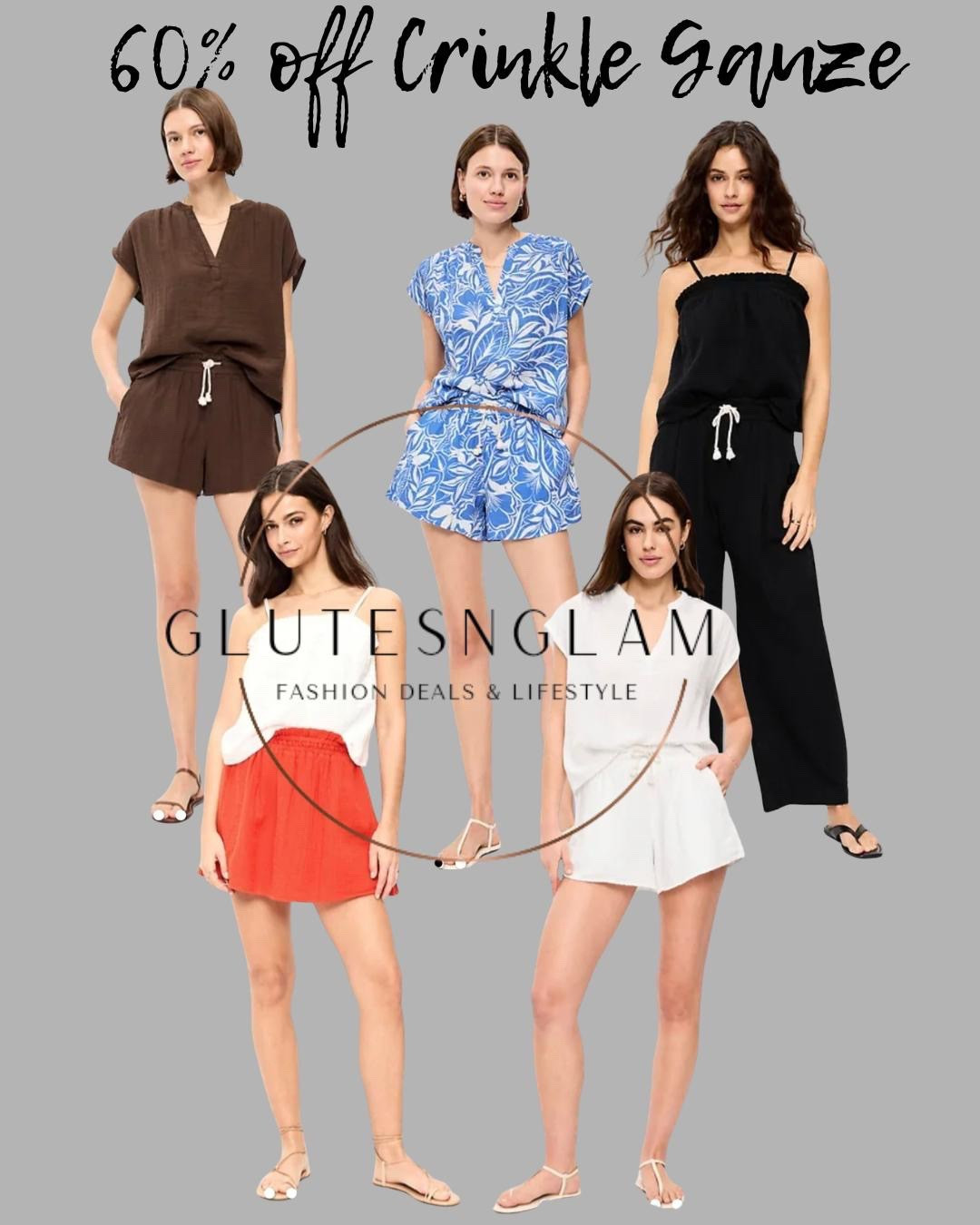 Cute lightweight and perfect for Summer! Crinkle gauze is on sale 60% off today!! Old navy style, vacation style.

#LTKSeasonal #LTKSaleAlert #LTKootd