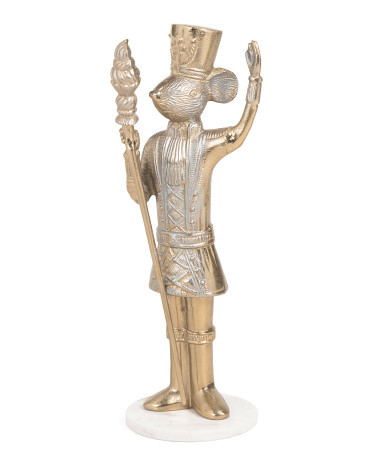 Oversized Nutcracker Mouse On Marble Base | TJ Maxx