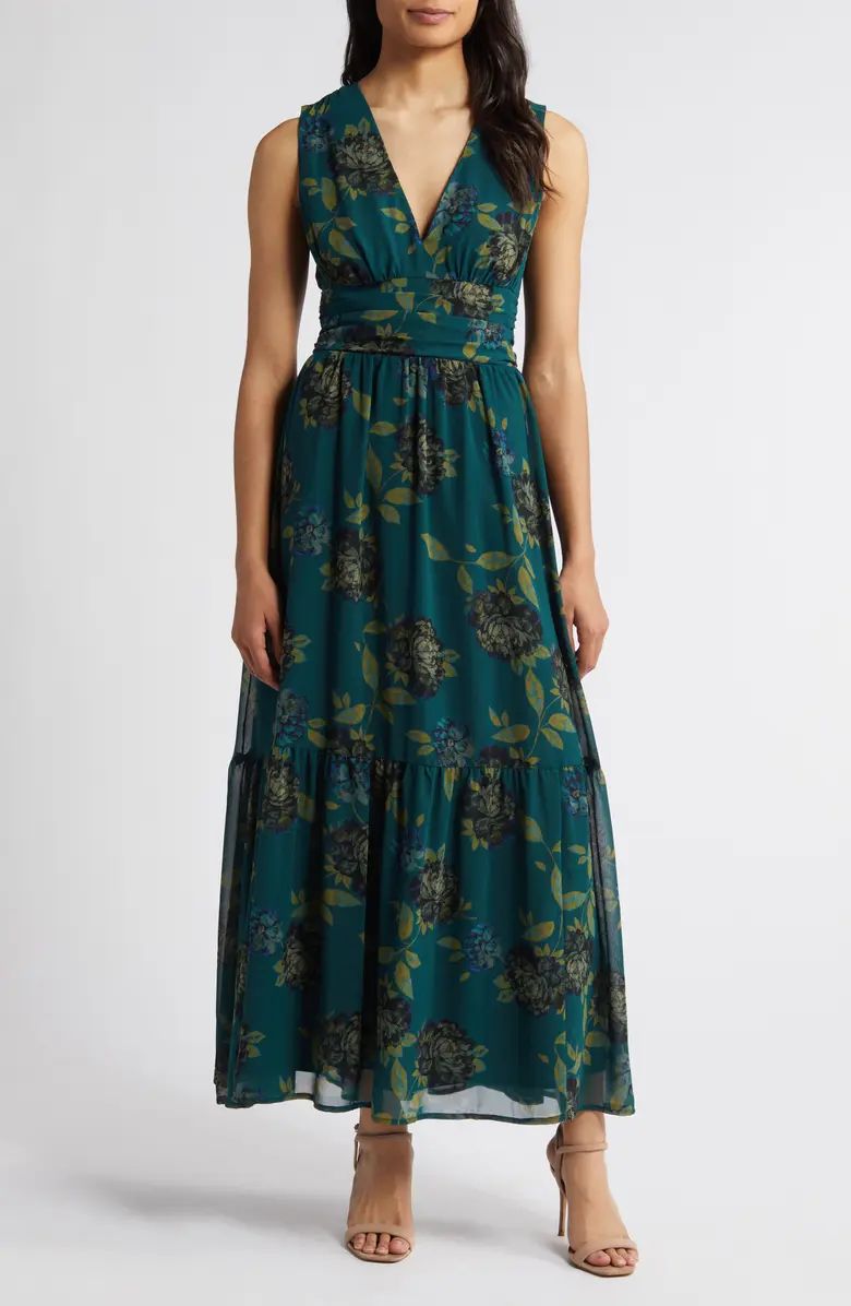 Print Sleeveless Chiffon Maxi Dress | Nordstrom