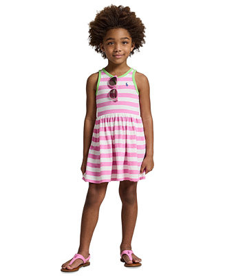 Girls' 2T-6X Striped Cotton Jersey Dress | Macy's