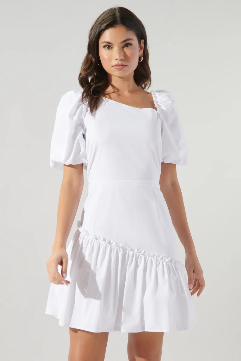 Shape of You Asymmetrical Poplin Mini Dress | Sugarlips