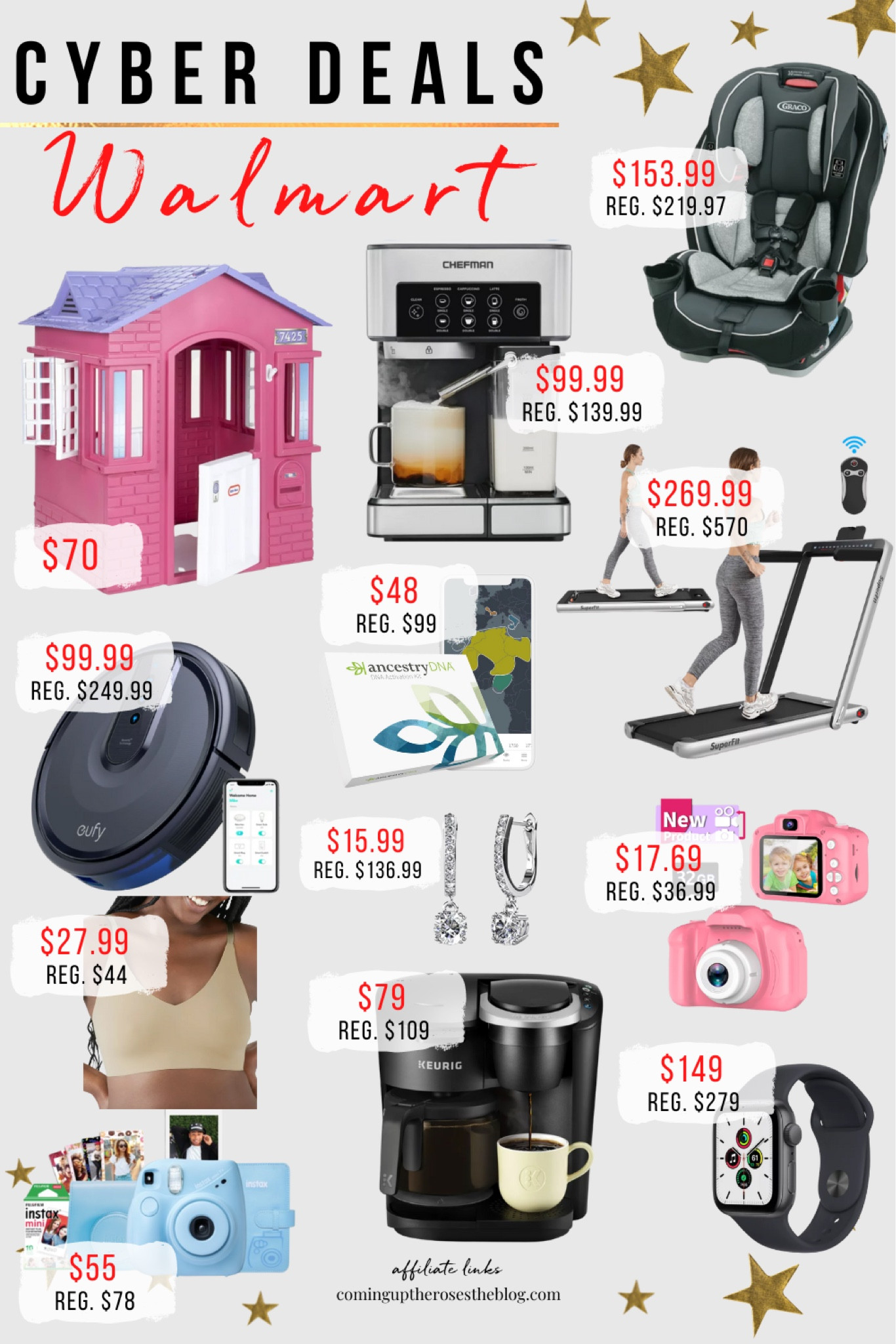 Cyber deals at Walmart! Save big on fave finds and gifts 🎁

little tykes playhouse // coffee machines // keurig // robot vacuum // compact treadmill // wireless bras // kids digital camera // diamond earrings // Apple Watch

#LTKsalealert #LTKCyberweek #LTKfamily