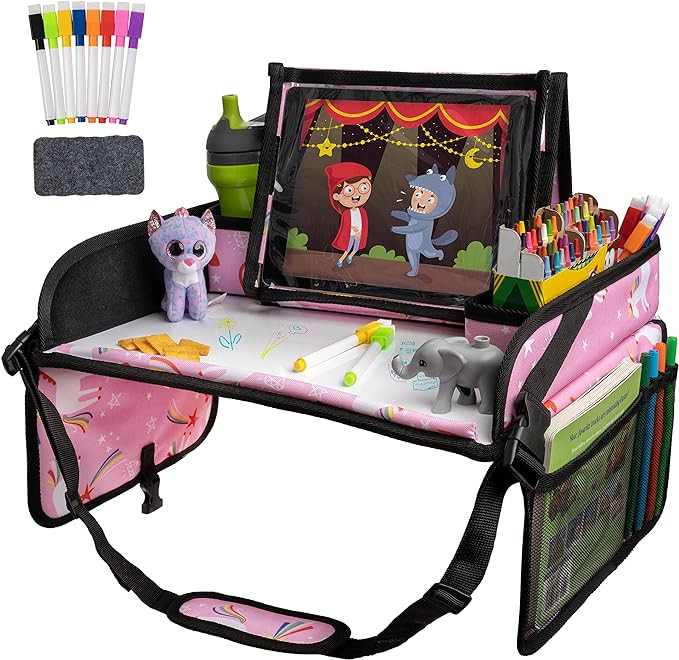 Lusso Gear Kids Travel Tray for Car - Road Trip Essentials for Kids - Car Seat Tray for Toddlers ... | Amazon (US)