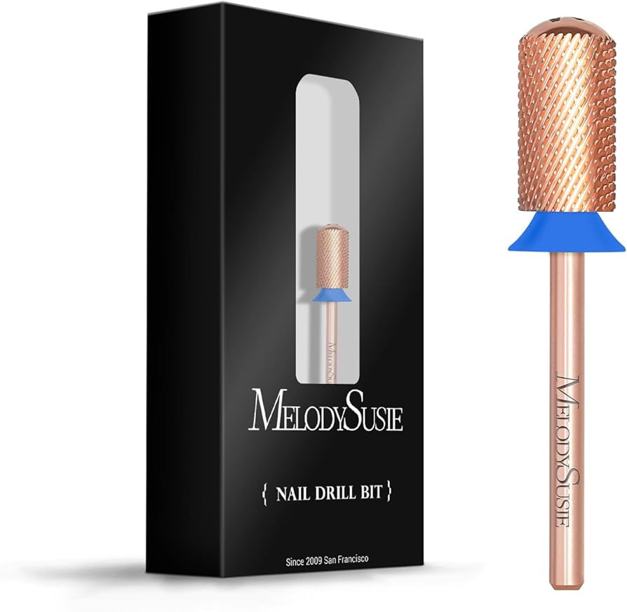 MelodySusie Safety Nail Drill Bits, 3/32'' Smooth Round Top Large Barrel Carbide Bits, Suitable f... | Amazon (US)