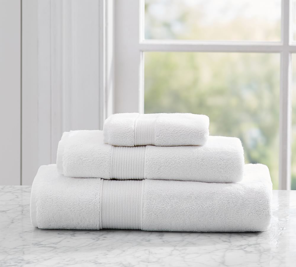 White Classic Organic Bath Towel | Pottery Barn (US)