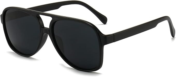 Oversized Square Sunglasses for Men Women Pilot Shades Gold Frame Retro Glasses | Amazon (US)