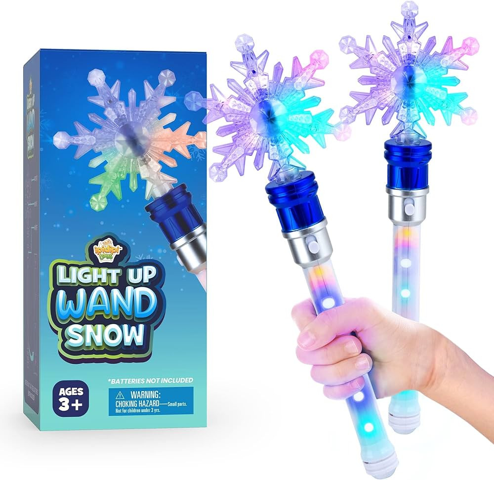 IPIDIPI TOYS Snowflake Wand, Spinning Light Up Wands for Kids - Princess Wands for Little Girls, ... | Amazon (US)