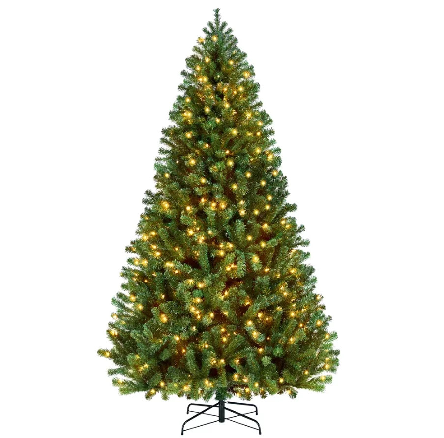 Vebreda 6Ft Pre-Lit PVC Hinged Artificial Christmas Tree 250 LED Lights Green | Walmart (US)