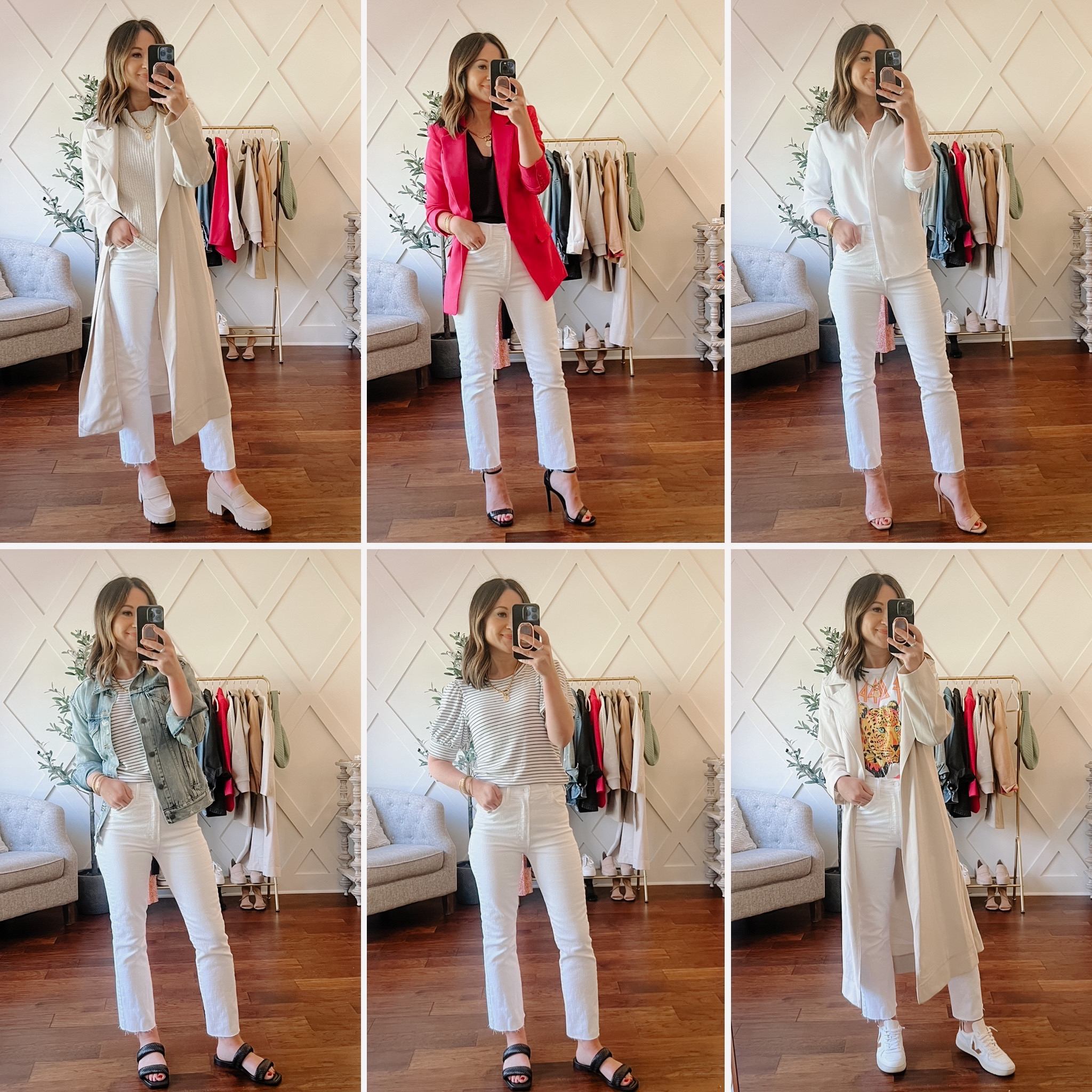 White jean ideas - capsule wardrobe- see entire capsule under spring capsule - 12 ways to wear white denim 

#LTKunder100 #LTKstyletip #LTKFind