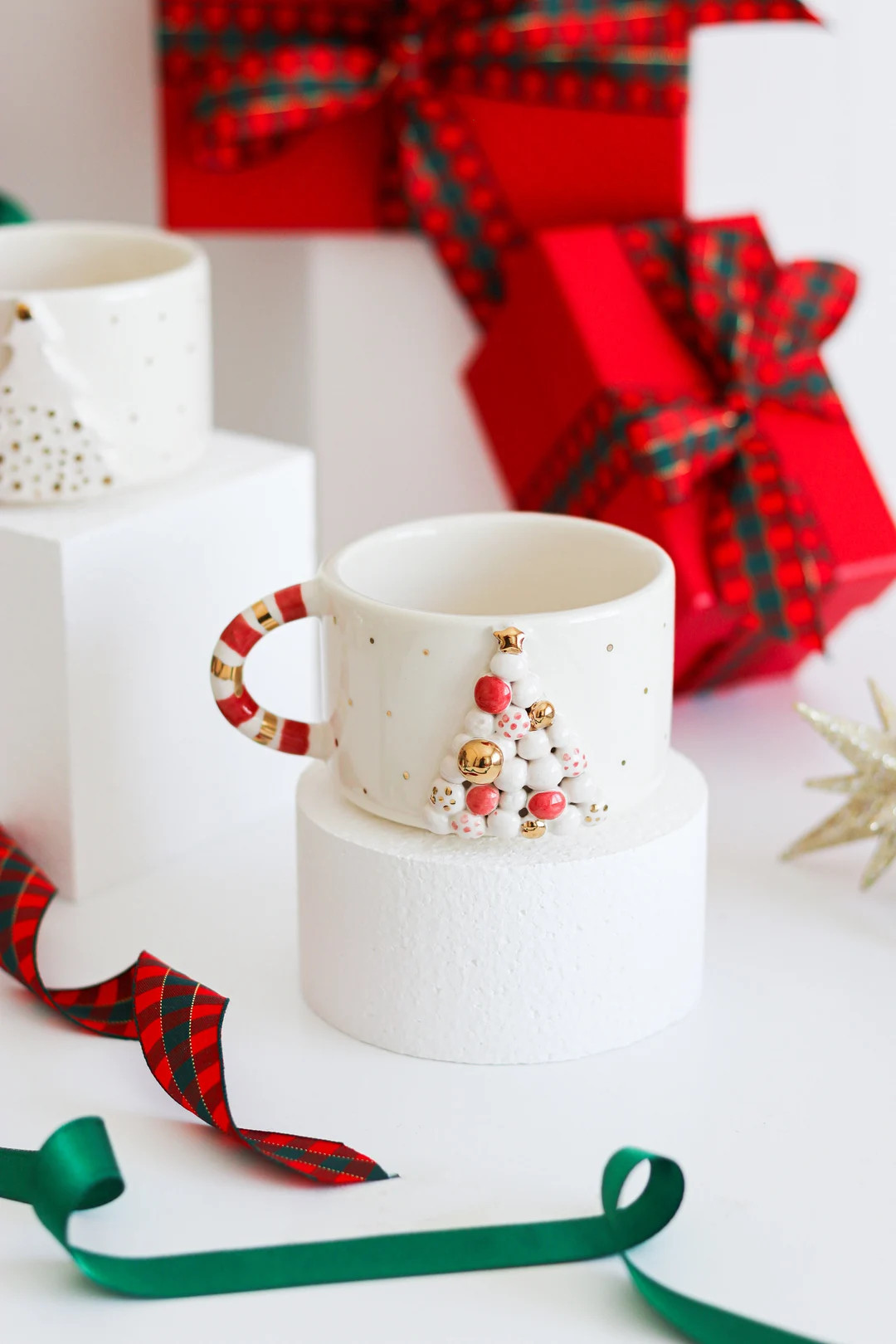 Christmas Tree Coffee Mug Colorful Holiday Mugs Unique Gift Winter Mugs Gift for Her Christmas Gi... | Etsy (US)