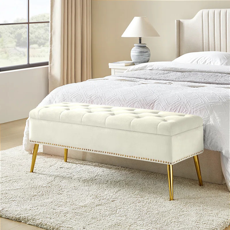 Kajana Upholstered Flip Top Storage Bench | Wayfair North America