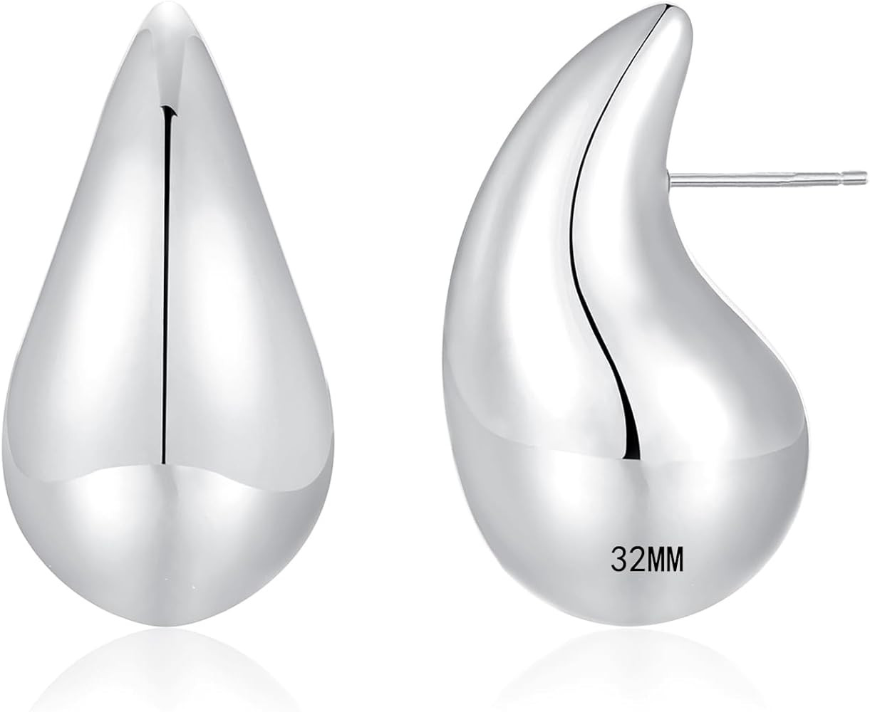 Apsvo Extra Large Drop Earring, Oversized Chunky Gold Hoop Earrings for Women Girl, Lightweight H... | Amazon (US)